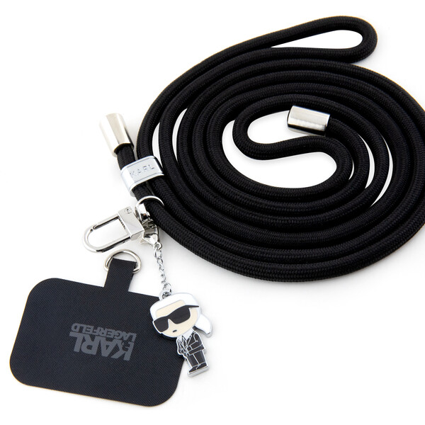 Karl-Lagerfeld-Universal-Crossbody-popruh-Cord-and-Ikonik-Pins-cerny