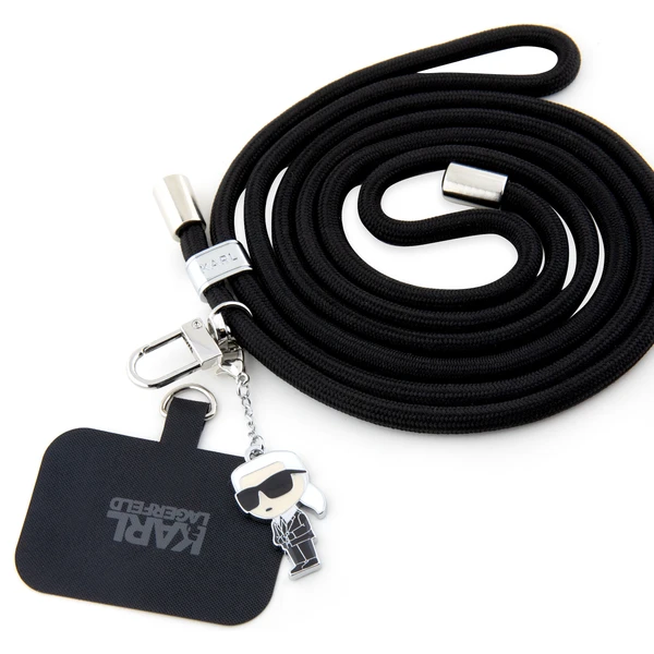 Karl Lagerfeld Universal Crossbody Cord and Ikonik Pins poutko černý - Poutka - Hlavní obrázek