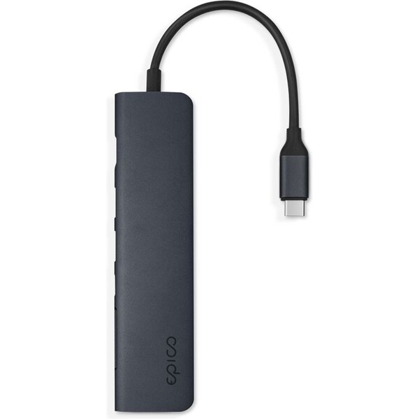 Epico-7v1-hlinikovy-hub-8K-s-USB-C-temne-inkoustovy