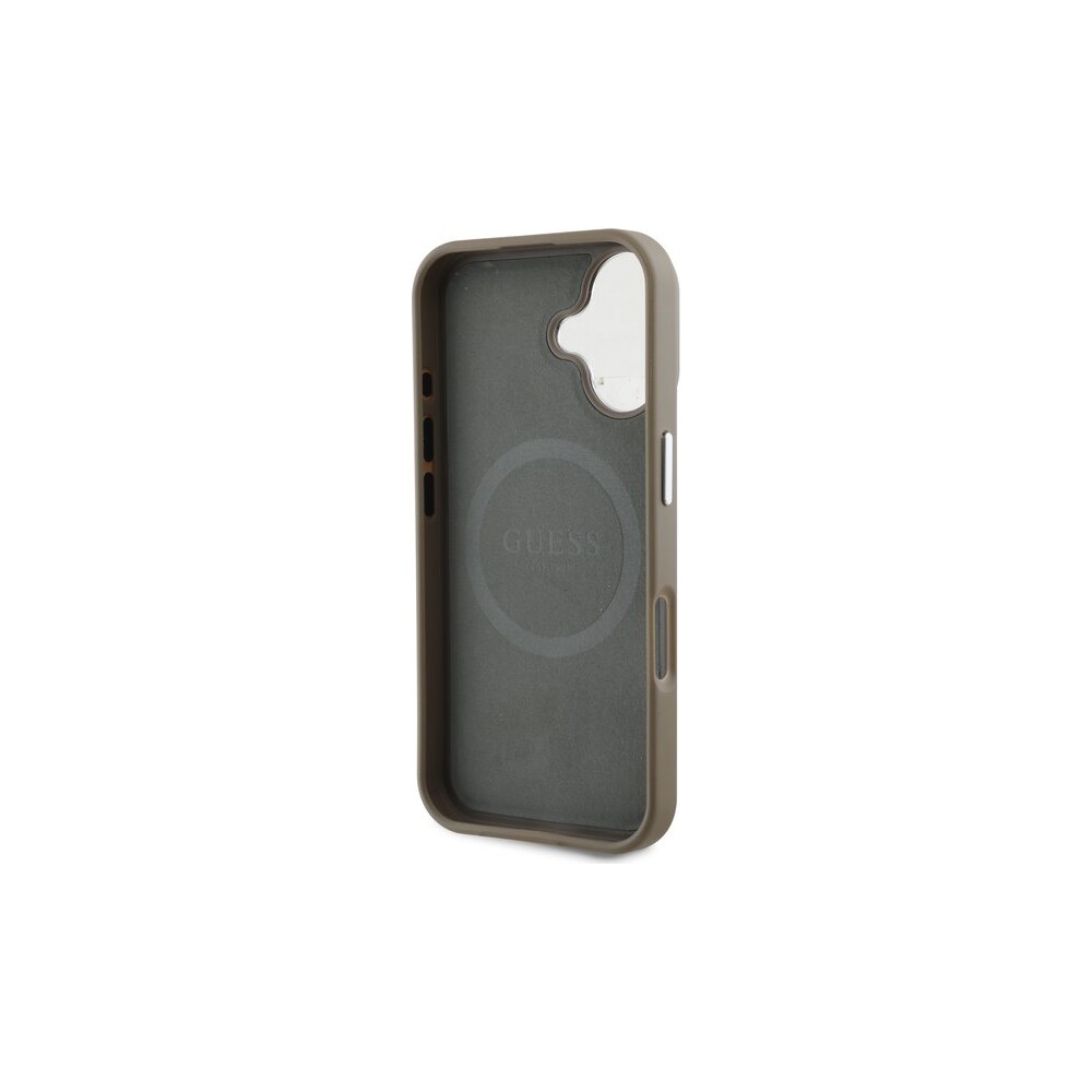 Guess-PU-Grained-Triangle-Logo-kryt-pro-iPhone-16-hnedy