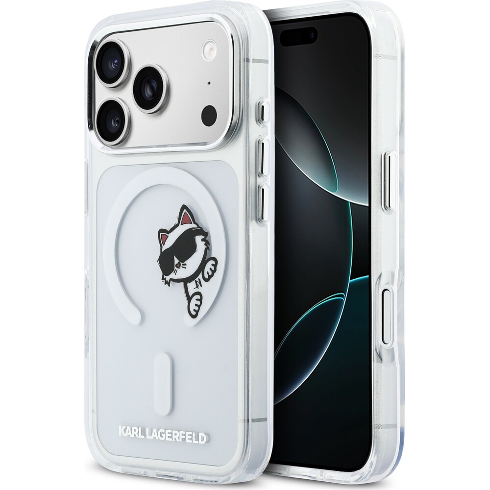 Karl-Lagerfeld-IML-Choupette-Peekaboo-MagSafe-kryt-iPhone-17-Pro-ciry