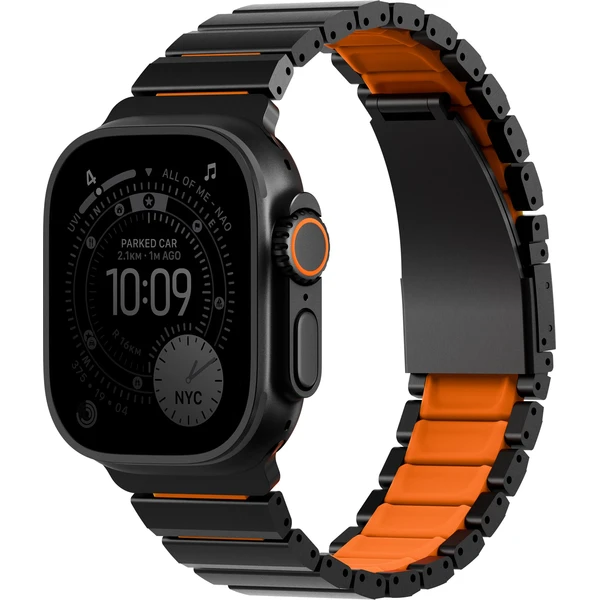 UNIQ-Strova-Flex-titanovy-reminek-pro-Apple-Watch-49-46-45-44mm-Midnight-Black-Volt-Orange