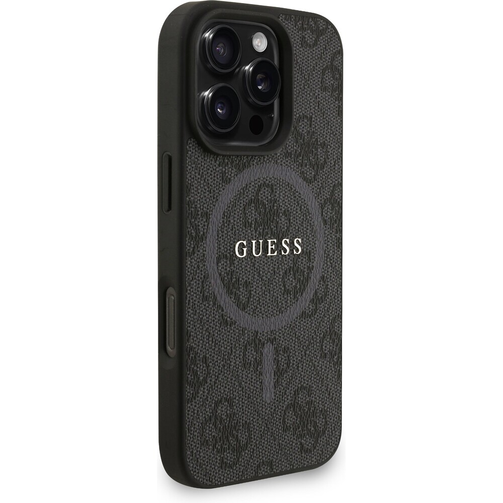 Guess-PU-Leather-4G-Colored-Ring-Strap-MagSafe-kryt-iPhone-16-Pro-cerny