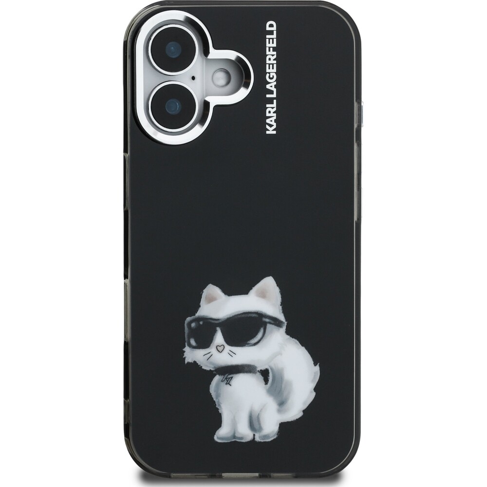 Karl-Lagerfeld-IML-Aquarelle-Choupette-kryt-iPhone-16-cerny