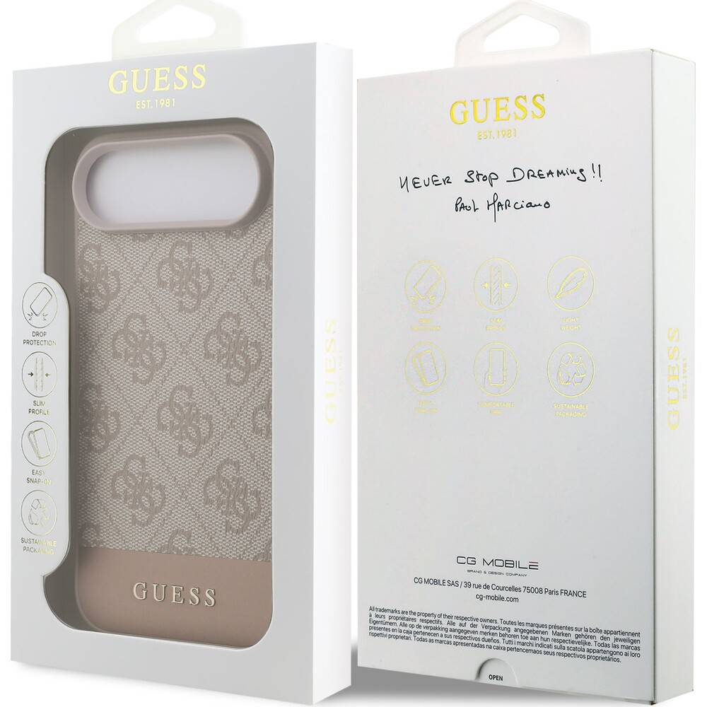 Guess-PU-4G-Stripe-Zadni-Kryt-pro-iPhone-Air-ruzovy