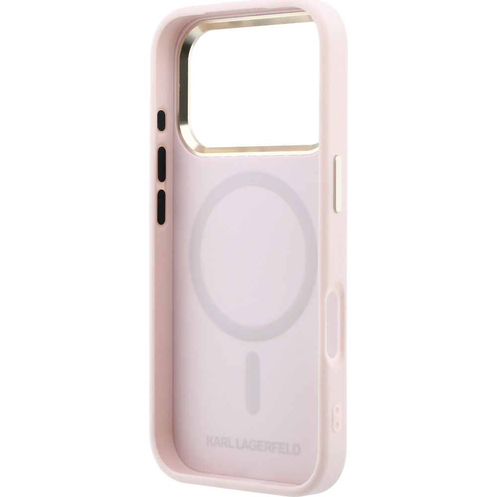 Karl-Lagerfeld-PU-Perforated-Monogram-MagSafe-kryt-iPhone-17-Pro-Max-ruzovy