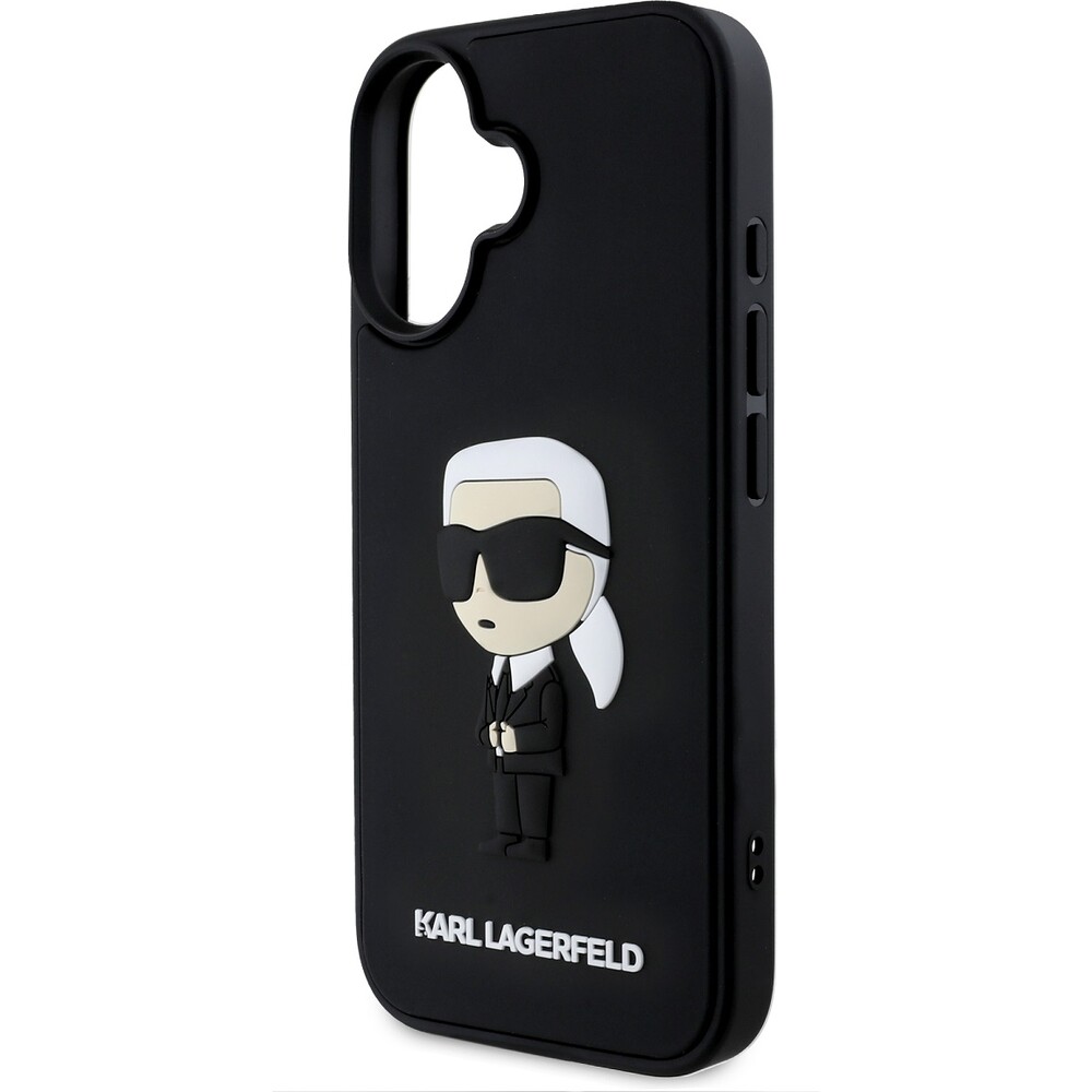 Karl-Lagerfeld-3D-Rubber-Ikonik-kryt-pro-iPhone-16-cerny