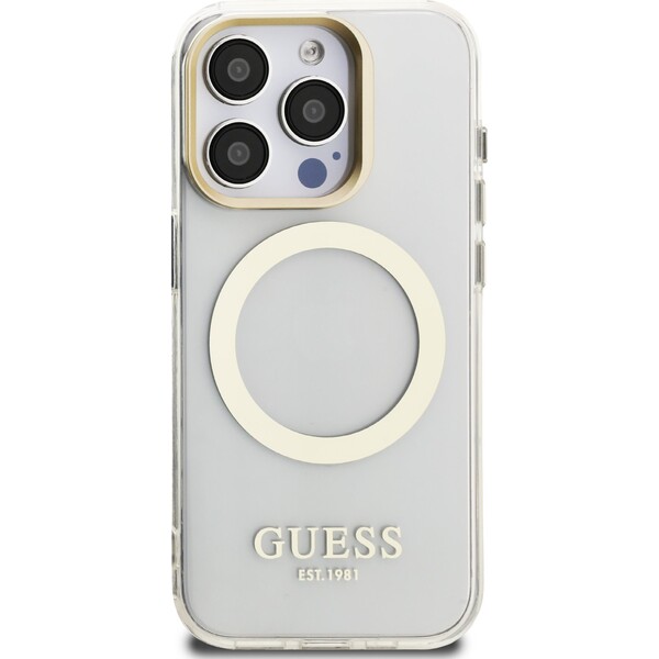 Guess-IML-Gold-Outline-Stand-Camera-Frame-MagSafe-kryt-iPhone-15-Pro-Max-ciry