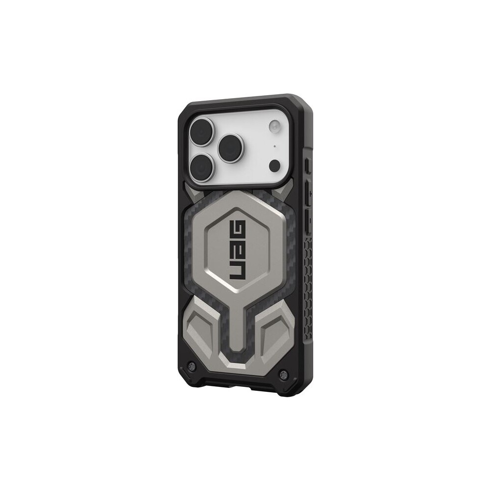 UAG-Monarch-Pro-MagSafe-Titanium-kryt-iPhone-17-Pro-stribrny