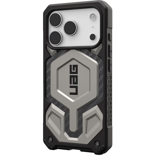 UAG-Monarch-Pro-MagSafe-Titanium-kryt-iPhone-17-Pro-stribrny