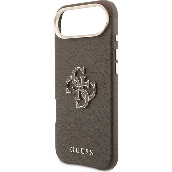 Guess-PU-Resin-Logo-kryt-iPhone-Air-hnedy