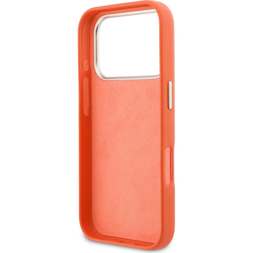 Guess-PU-Resin-Logo-kryt-iPhone-17-Pro-oranzovy