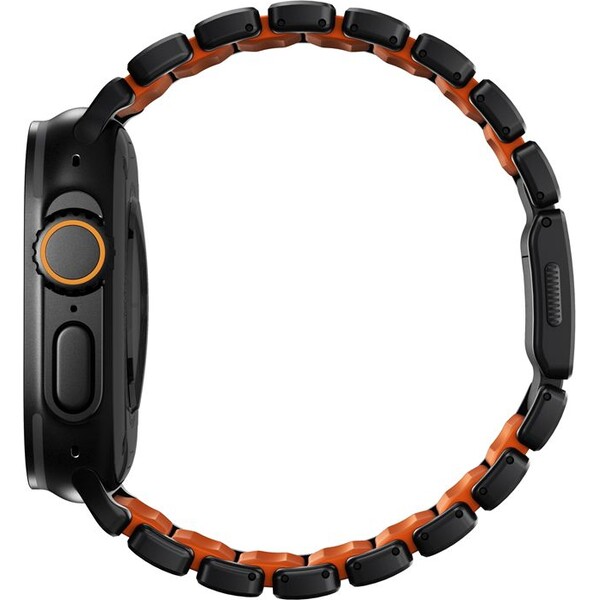 Nomad-Stratos-Band-FKM-reminek-Apple-Watch-45-46-49mm-Black-Titanium-Ultra-Orange