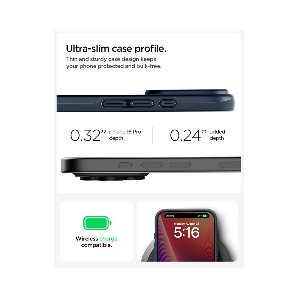 Spigen-Thin-Fit-MagSafe-kryt-iPhone-16-Pro-metal-slate
