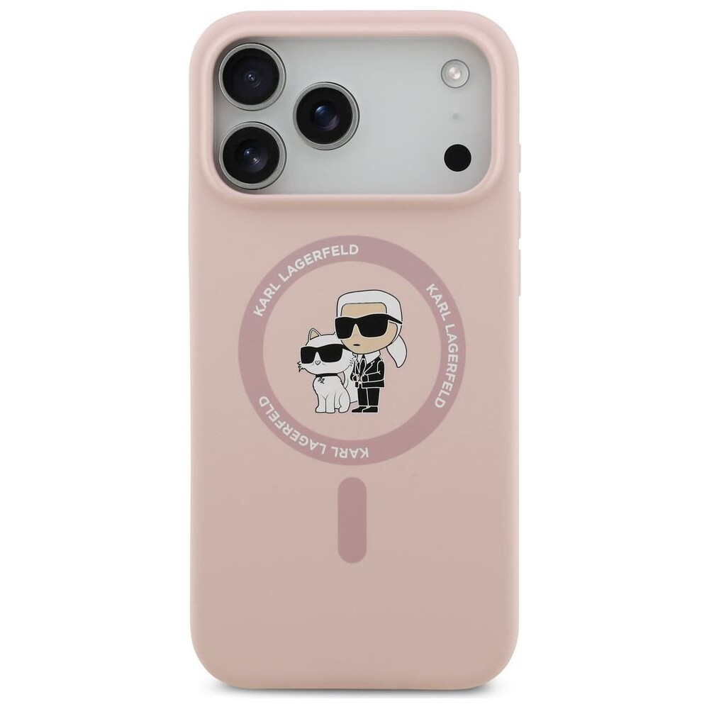 Karl-Lagerfeld-Liquid-Silicone-Karl-and-Choupette-MagSafe-kryt-iPhone-18-Pro-Max-ruzovy