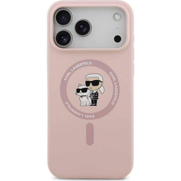 Karl-Lagerfeld-Liquid-Silicone-Karl-and-Choupette-MagSafe-kryt-iPhone-18-Pro-Max-ruzovy