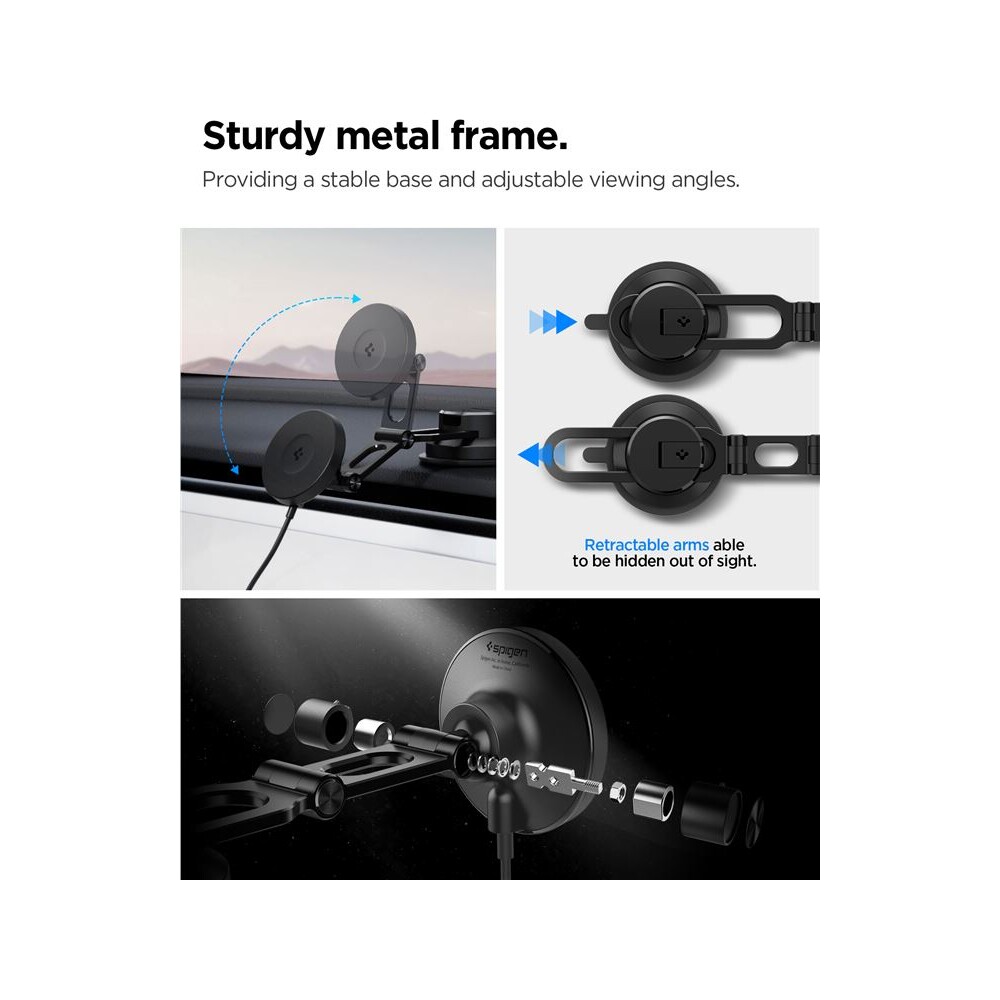 Spigen-OneTap-Pro-4-Dashboard-Windshield-Qi2-MagSafe-drzak-na-sklo-palubovku-s-nabijenim-cerny