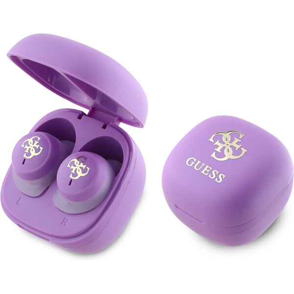 Guess-4G-Logo-Mini-TWS-bezdratova-sluchatka-fialova