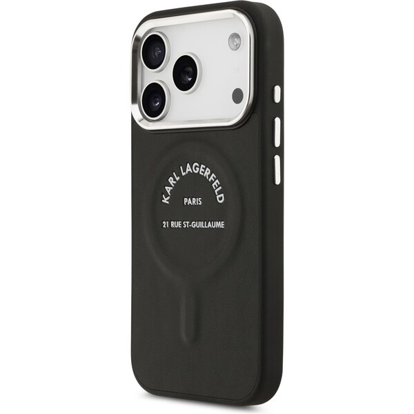 Karl-Lagerfeld-PU-RSG-Logo-MagSafe-kryt-iPhone-17-Pro-cerny
