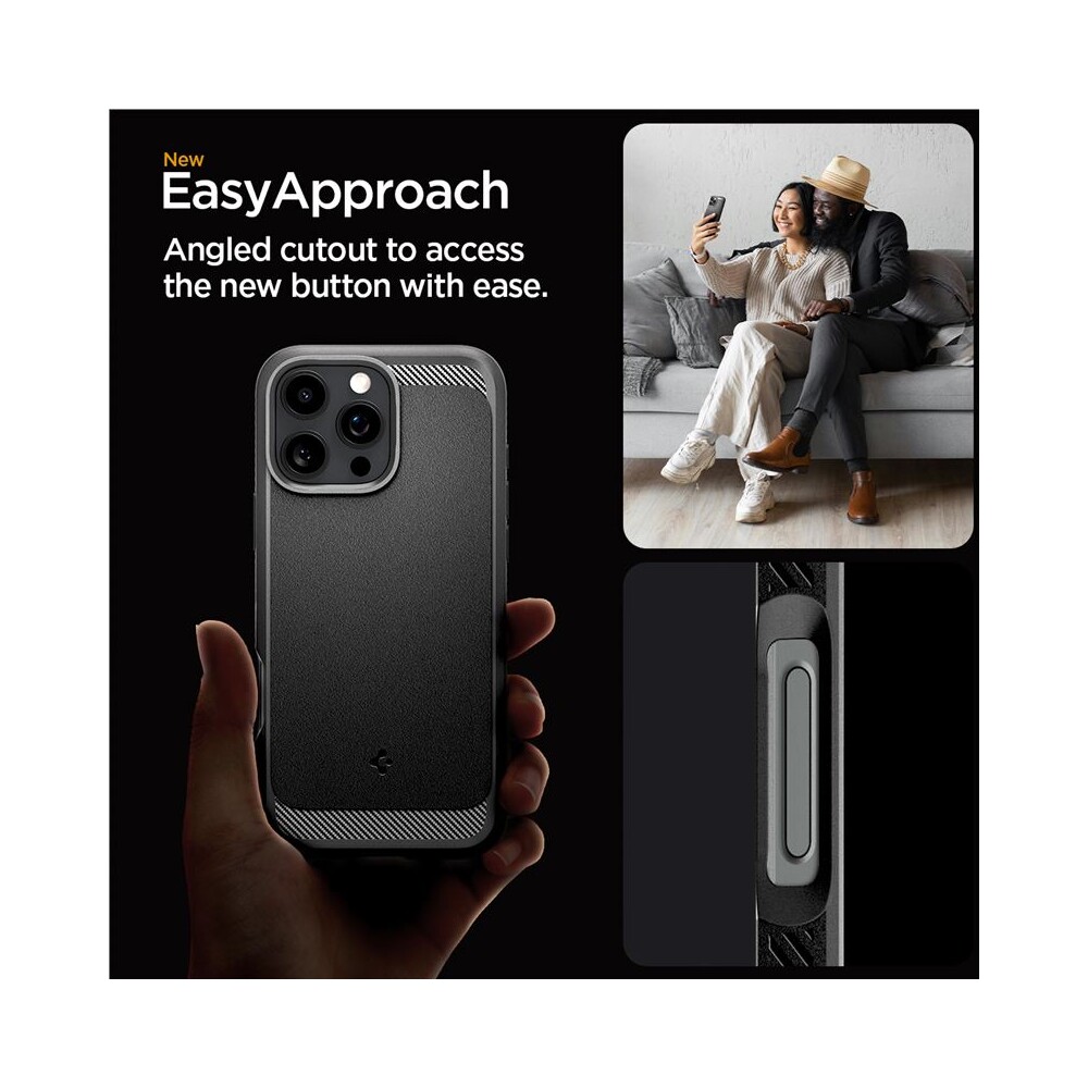 Spigen-Rugged-Armor-MagSafe-kryt-iPhone-16-Pro-matte-black
