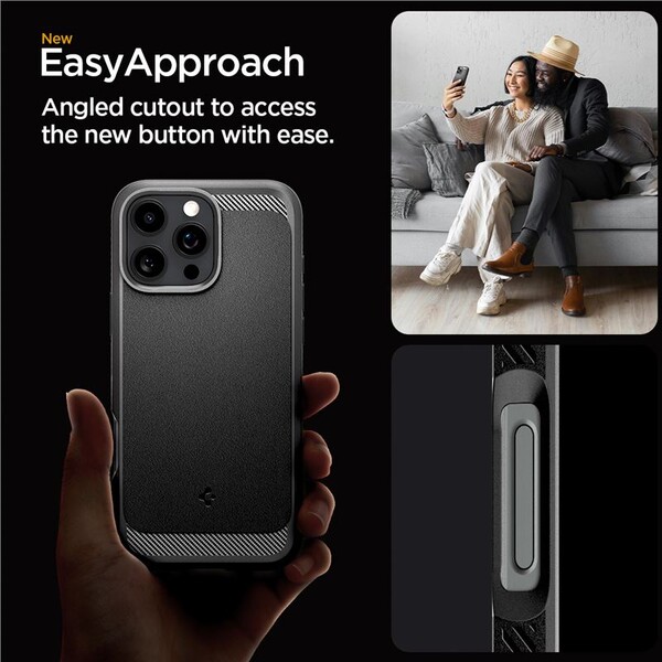 Spigen-Rugged-Armor-MagSafe-kryt-iPhone-16-Pro-matte-black