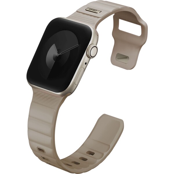 UNIQ-Stride-FKM-Rubber-vodeodolny-reminek-Apple-Watch-41-40-38mm-bezovy