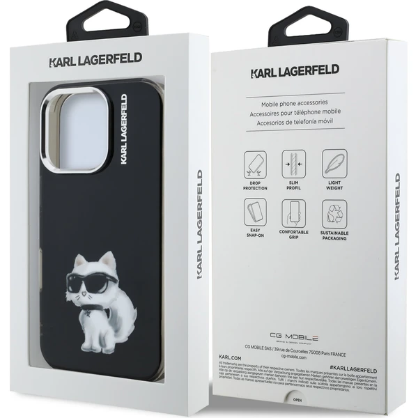 Karl-Lagerfeld-IML-Aquarelle-Choupette-kryt-iPhone-16-Pro-Max-cerny