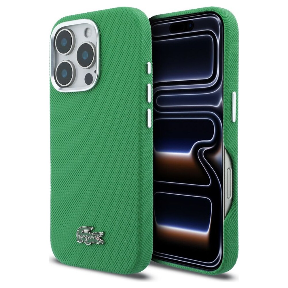 Lacoste-PVC-Iconic-Petit-Pique-Metal-Logo-MagSafe-kryt-iPhone-16-Pro-zeleny