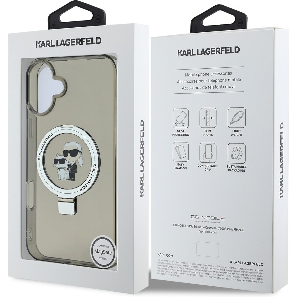 Karl-Lagerfeld-Ringstand-Karl-and-Choupette-MagSafe-kryt-pro-iPhone-16-cerny