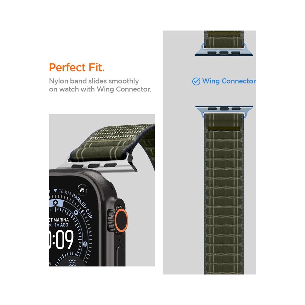 Spigen-Fabric-Band-reminek-hook-and-loop-Apple-Watch-49-46-45-44mm-zeleny