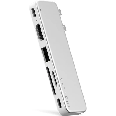 Satechi USB-C Snap Hub (MacBook Neo) stříbrný