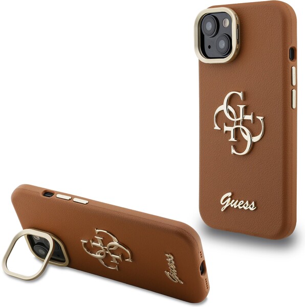Guess-PU-Grained-4G-Logo-Stand-Camera-Frame-kryt-iPhone-14-hnedy