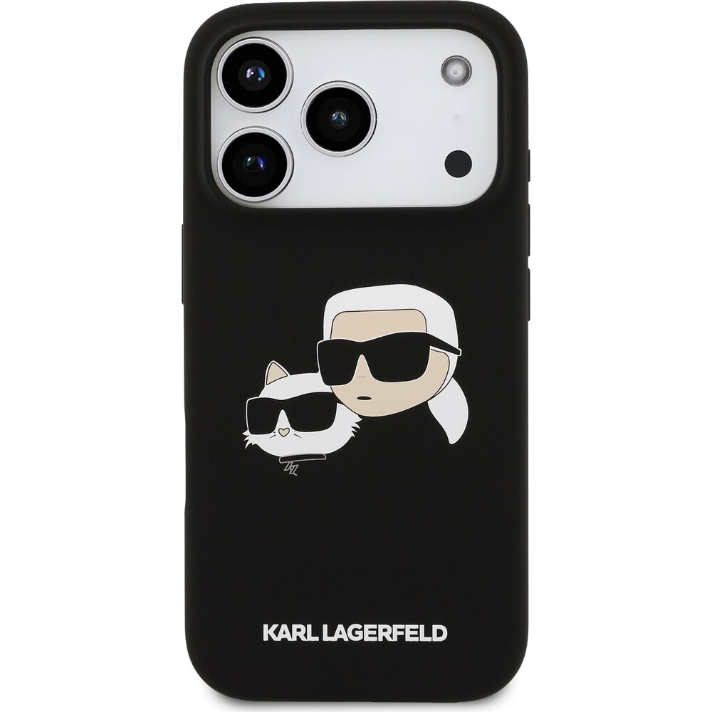 Karl-Lagerfeld-Liquid-Silicone-Double-Heads-MagSafe-kryt-iPhone-17-Pro-cerny