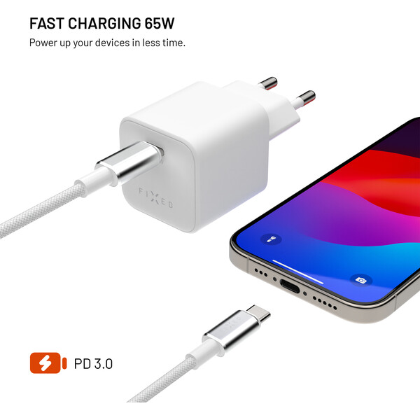 FIXED-Mini-set-sitove-GaN-nabijecky-s-USB-C-vystupem-a-USB-C-USB-C-kabelem-PD-65W-2m-bily
