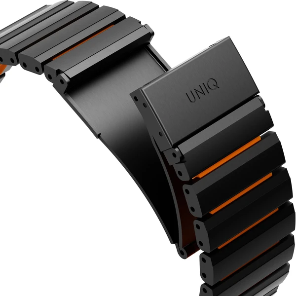 UNIQ-Strova-Flex-titanovy-reminek-pro-Apple-Watch-49-46-45-44mm-Titanium-Silver-Lime-Green