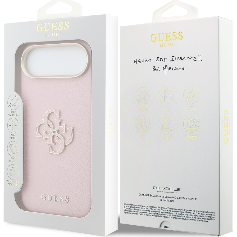 Guess-PU-Resin-Logo-kryt-iPhone-Air-ruzovy