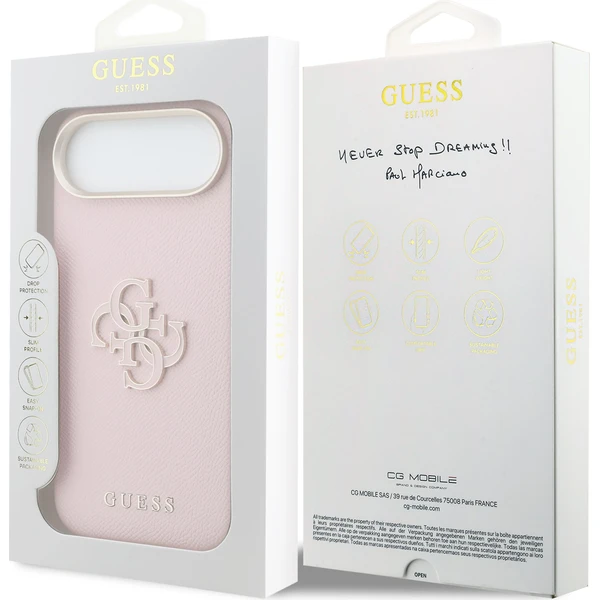 Guess-PU-Resin-Logo-kryt-iPhone-Air-ruzovy
