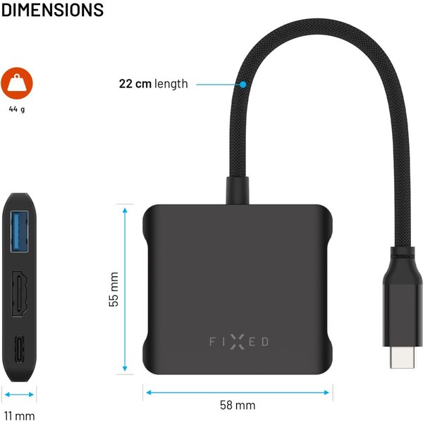 FIXED-HUB-Quadri-hlinikovy-USB-C-hub-pro-notebooky-140W-PD-3-1-vesmirne-cerny