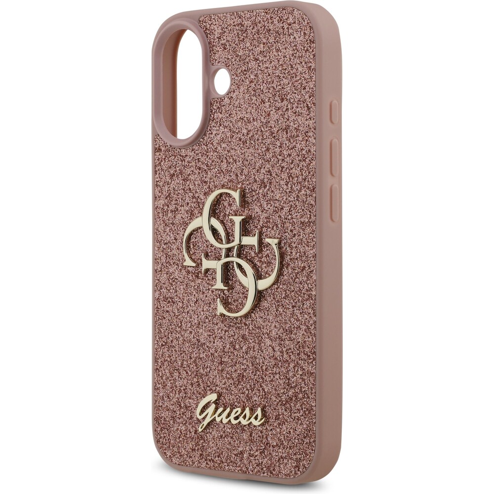 Guess-PU-Fixed-Glitter-4G-Metal-Logo-kryt-iPhone-17-ruzovy
