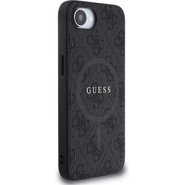 Guess-PU-Leather-4G-Colored-Ring-MagSafe-kryt-iPhone-17e-16e-cerny