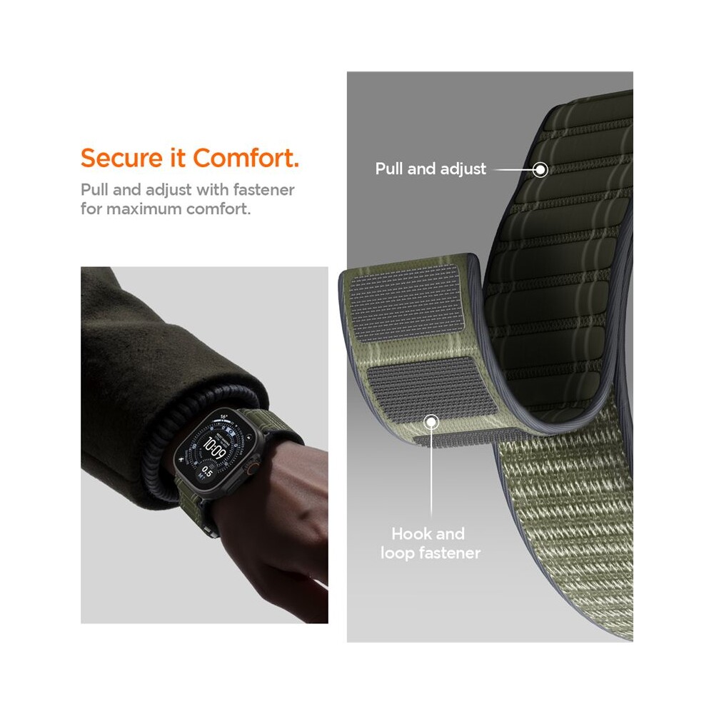Spigen-Fabric-Band-reminek-hook-and-loop-Apple-Watch-49-46-45-44mm-zeleny