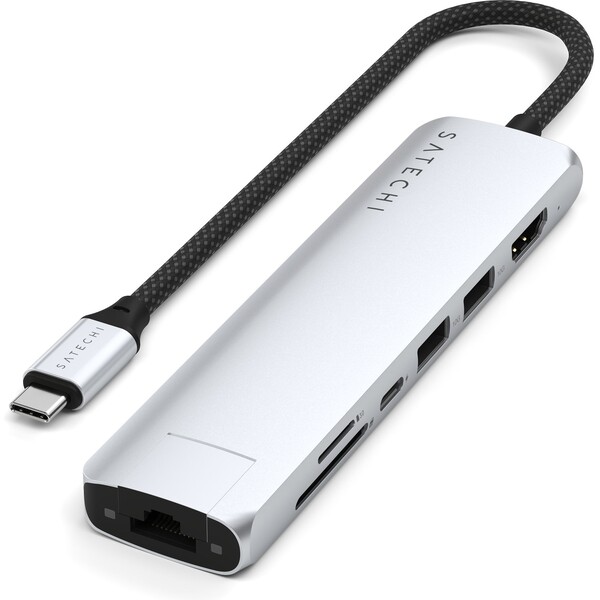 Satechi-7v1-USB-C-Slim-viceportovy-adapter-s-Ethernetem-stribrny