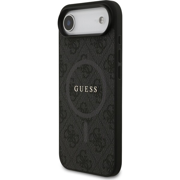 Guess-PU-Leather-4G-Colored-Ring-MagSafe-Zadni-Kryt-pro-iPhone-Air-cerny
