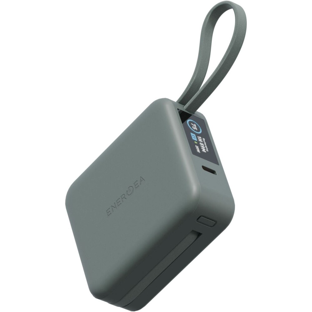 ENERGEA-MagPac-Mini-Plus-MagSafe-powerbanka-s-kabelem-10000mAh-sedozelena