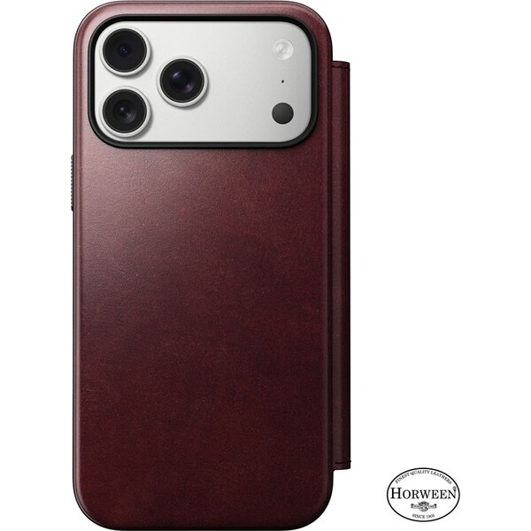 Nomad-Modern-Leather-Folio-Horween-MagSafe-kozene-pouzdro-iPhone-17-Pro-Max-Burgundy