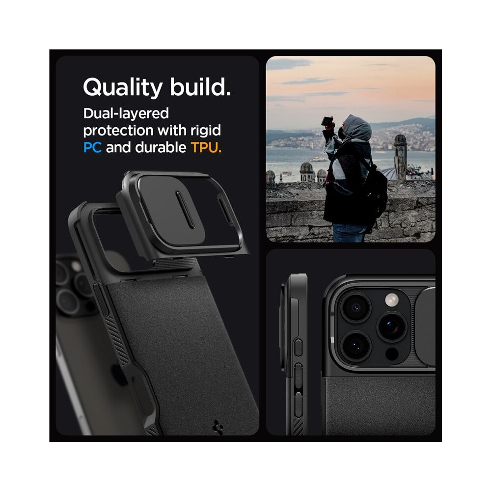 Spigen-Optik-Armor-MagSafe-kryt-iPhone-16-Pro-Max-black