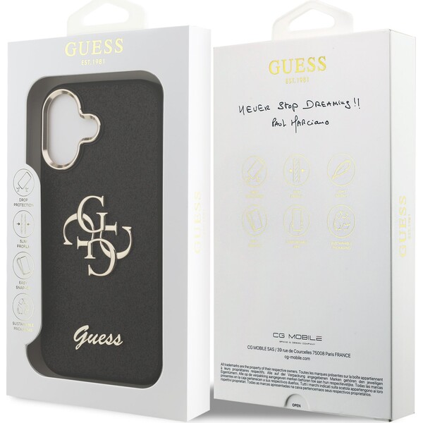 Guess-PU-Fixed-Glitter-4G-Metal-Frame-kryt-iPhone-17-cerny