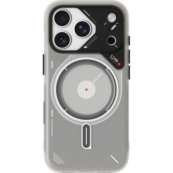 Aulumu-A17-Frosted-TPU-MagSafe-kryt-iPhone-17-Pro-Translucent-White