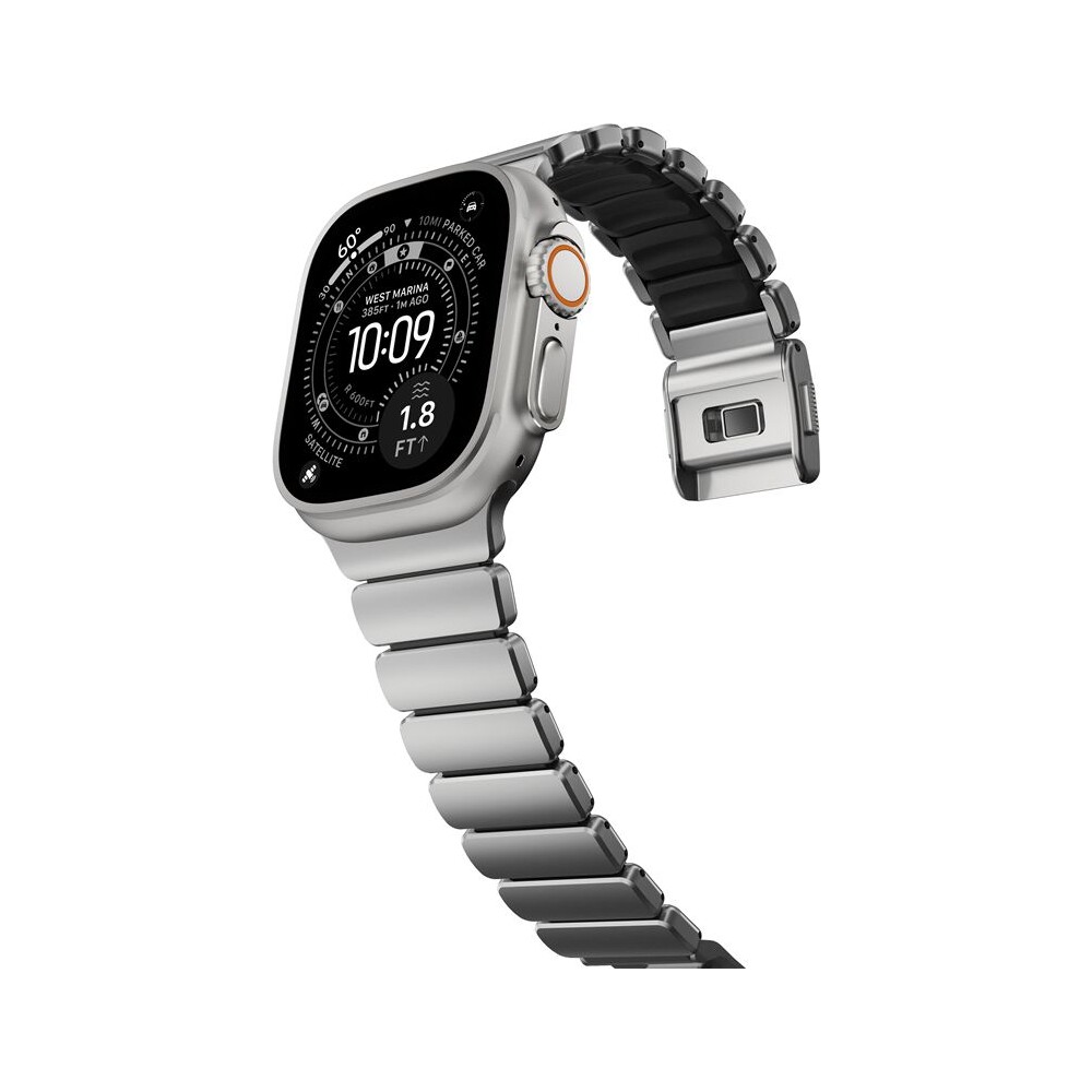 Nomad-Stratos-Band-FKM-reminek-Apple-Watch-45-46-49mm-Natural-Titanium-Black