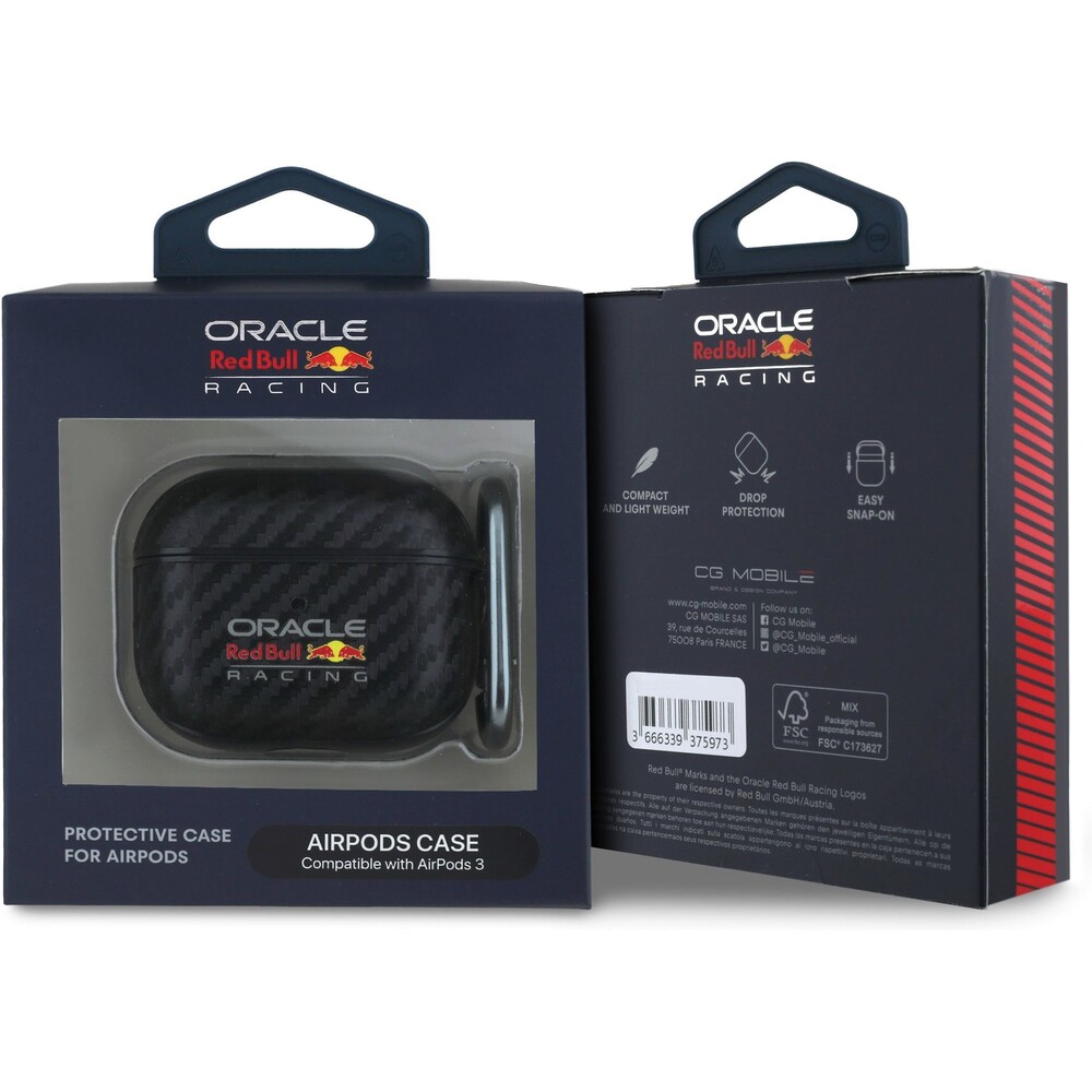 Oracle-Red-Bull-Racing-PU-karbonove-pouzdro-AirPods-3-cerne